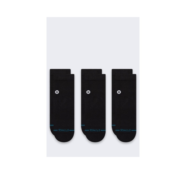 Skarpety Stance Icon Quarter 3 Pack - black