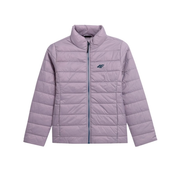 Girls' down jacket 4F light purple 4FJSS23TDJAF073 52S 122cm