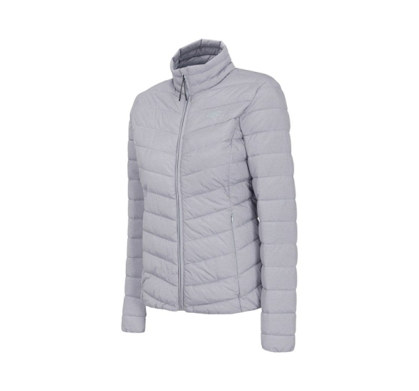 Women's jacket 4F cool light gray melange H4L21 KUDP003 27M S