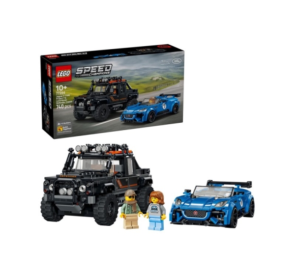 LEGO SPEED CHAMPIONS 77264 Jaguar F-TYPE Project 7 & Land Rover Defender Classic