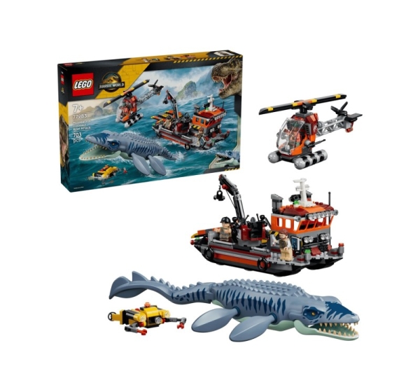 LEGO JURASSIC WORLD 77983 Mosasaurus Dinosaur Boat Attack