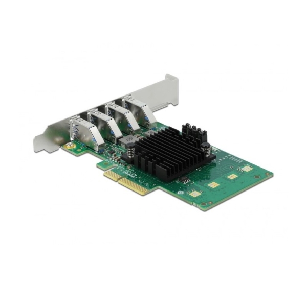 DeLOCK PCI Express x4 Card to 4 x external USB 3.0 Quad Channel - Low Profile Form Factor