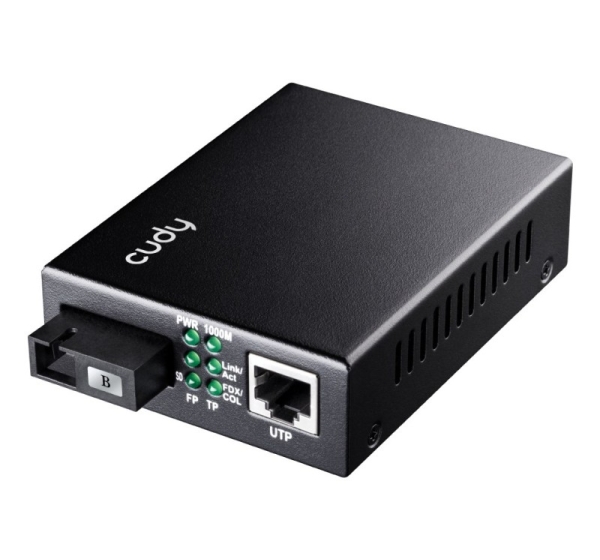 Cudy MC100GSB-40B network media converter 1000 Mbit/s Multi-mode, Single-mode Black