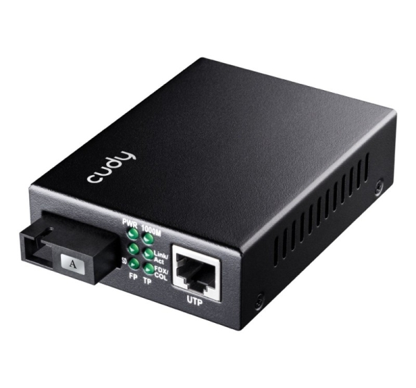 Cudy MC100GSB-40A network media converter 1000 Mbit/s Multi-mode, Single-mode Black