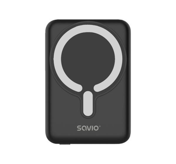 Savio POWERBANK BA-12 10000 mAh, black, magnetic