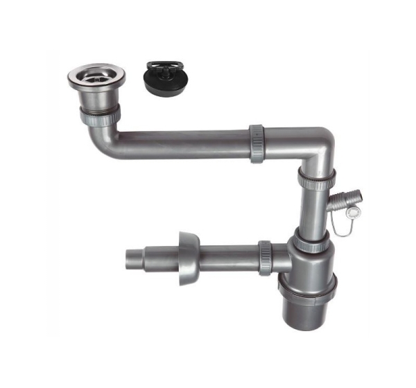1-BOWL SINK SIPHON - WITH CLICK-CLACK PLUG 3.5'