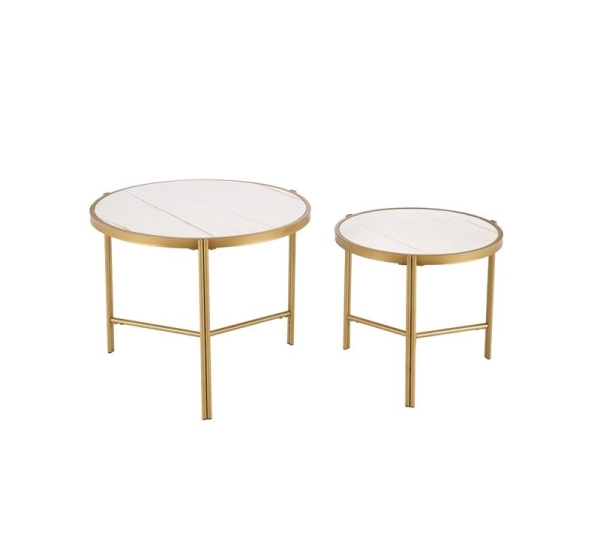 TABLE COFFEE FATIMA D63-48CM WHITE