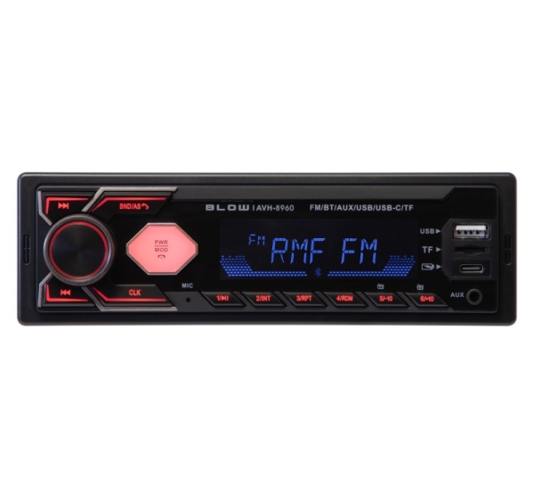 Radio BLOW AVH-8960 RDS MP3/USB/micro SD/BLUETOOTH + USB-C