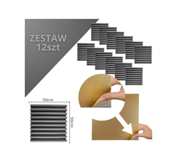 DNA AM4 GY acoustic panel set of 12 pcs. grey