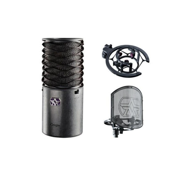 Aston Micro. Origin Condenser Mic + mount + pop fi