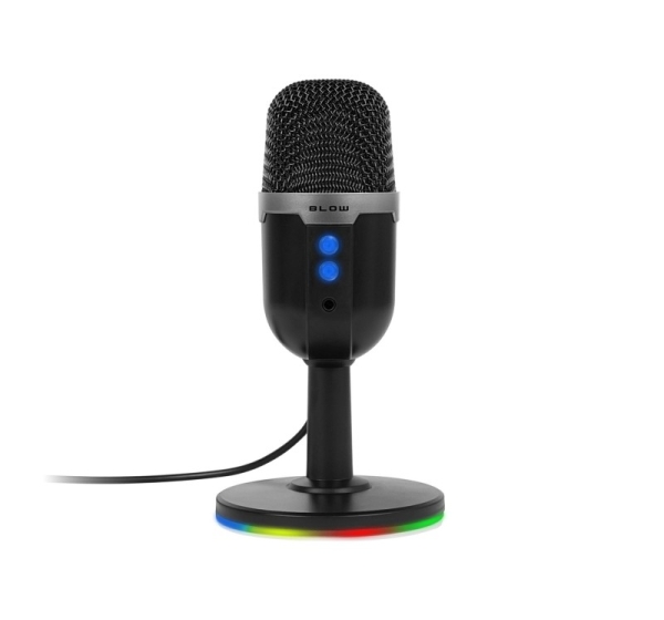Studio microphone with BLOW LED stand