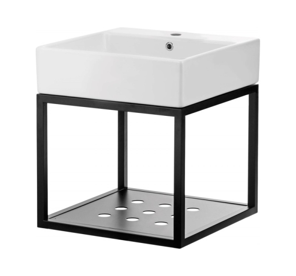 Wall-hung bathroom console with washbasin - 50x50 cm