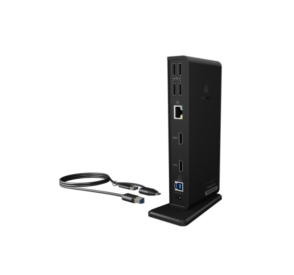 ICY BOX IB-DK2251AC Wired USB 3.2 Gen 2 (3.1 Gen 2) Type-A Black
