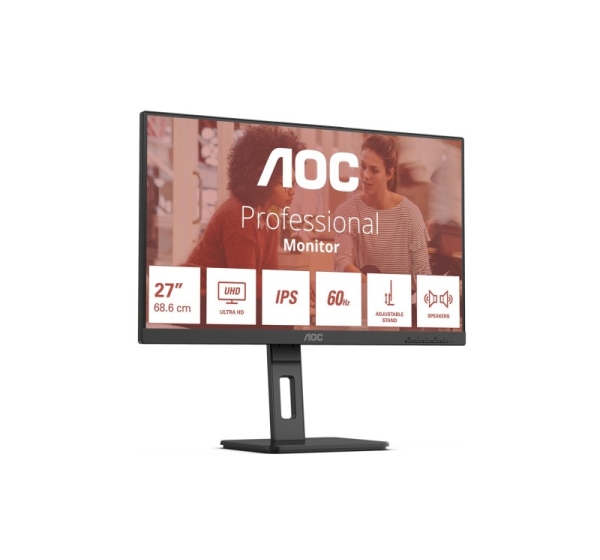 AOC E3 U27E3UF computer monitor 68.6 cm (27") 3840 x 2160 pixels 4K Ultra HD LED Black