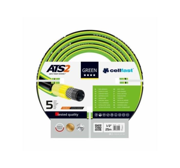 CELLFAST GARDEN HOSE GREEN ATS2 SIZE: 5/8" LENGTH: 25m