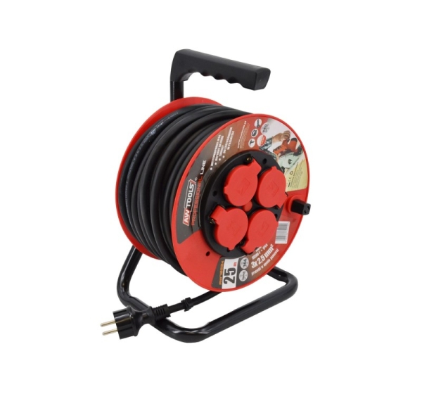 AWTOOLS EXTENSION CABLE DRUM PROFESSIONAL 50m 3x2.5mm 16A / 3680W / IP44