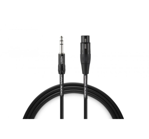 Warm Audio PREM-XLRF-TRSM-3 audio cable 0.9 m XLR 6.35mm TRS Black