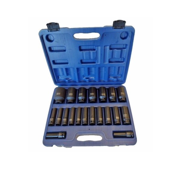 IMPACT SOCKET SET 1/2" 20pcs. /SILVER
