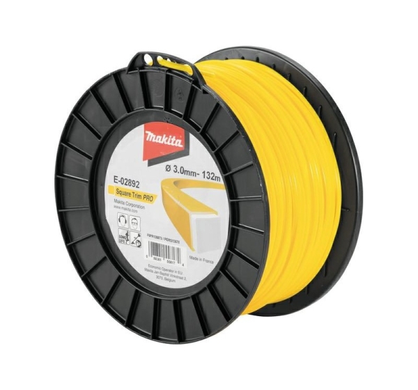 MAKITA NYLON MONOFILAMENT LINE SQUARE "PRO" 3,0mm/132mb