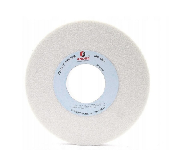 ANDRE FLAT GRINDING WHEEL 250mm x 25mm x 76mm 99AY46K7VE01-35 WHITE "TYPE 1"
