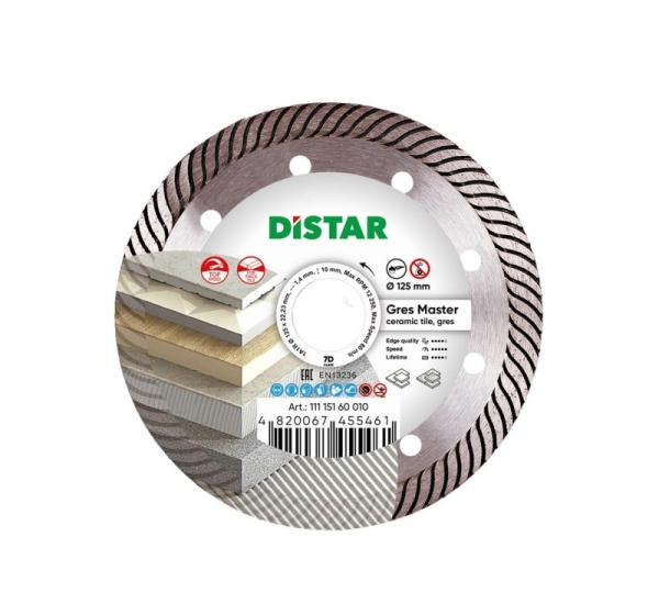 DISTAR DIAMOND BLADE GRES MASTER 125 x 1,4 x 10 x 22,23mm