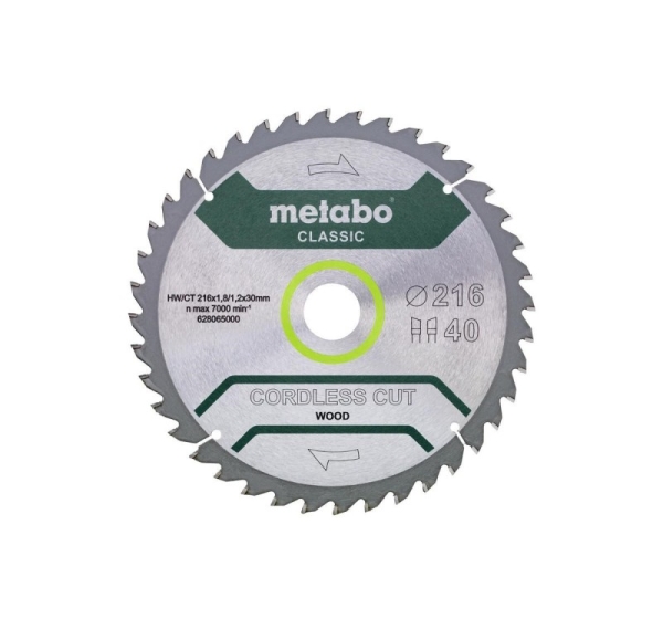 METABO CIRCULAR SAW BLADE HW/CT 216x30x40Z