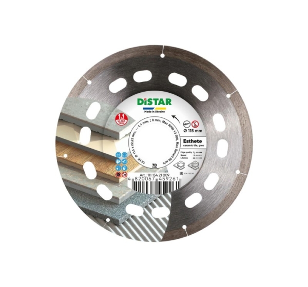 Diamond blade Distar 115x1.1x8x22.23mm