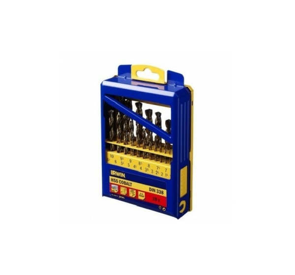 IRWIN METAL DRILL BIT HSS CO SET 19pcs.