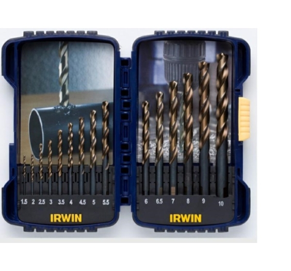 IRWIN SET 15pcs. TURBOMAX 1.5mm, 2mm, 2.5mm, 3mm, 3.5mm, 4mm, 4.5mm, 5mm, 5.5mm, 6mm, 6.5mm, 7mm, 8mm, 9mm, 10mm
