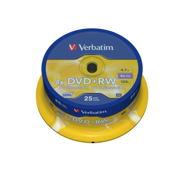 Verbatim DVD+RW Matt Silver 4.7 GB 25 pc(s)