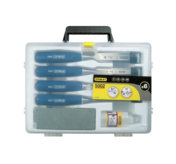 Stanley 6 piece Chisel Set 5002 series - in plastic case