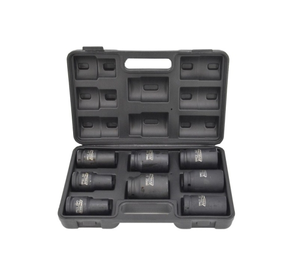 AWTOOLS ZESTAW NASADEK UDAROWYCH 3/4" 8cz./17-38mm/ DŁUGIE BLACK LINE