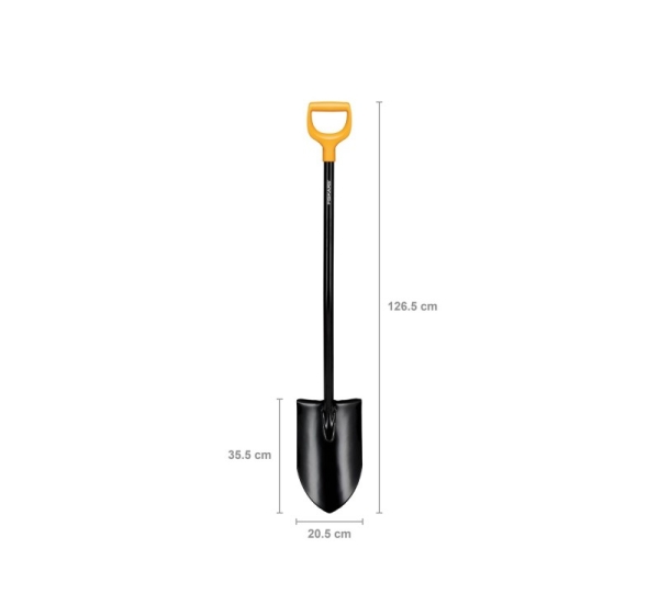 FISKARS SOLID+ XL SHARP SPADE LONG SHAFT