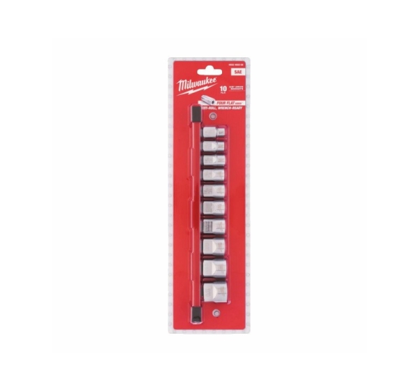 MILWAUKEE SOCKET SET 10 pcs. 3/8" IMPERIAL
