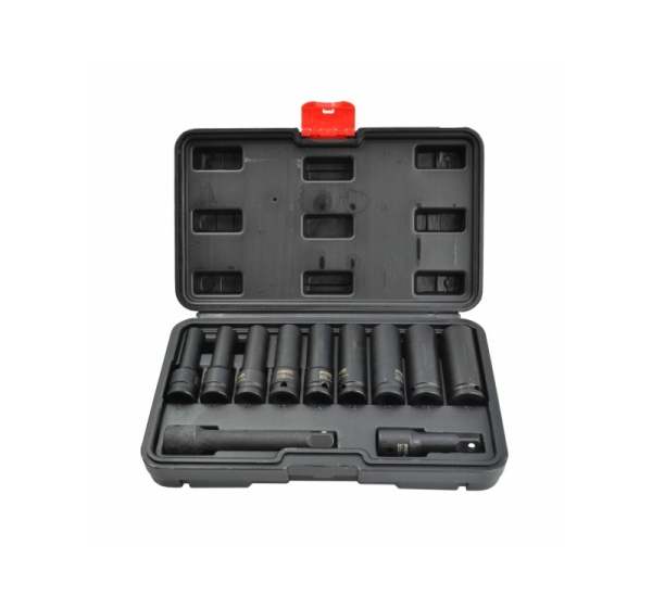 AWTOOLS ZESTAW NASADEK UDAROWYCH 1/2" 11cz./8-21mm/ DŁUGIE BLACK LINE