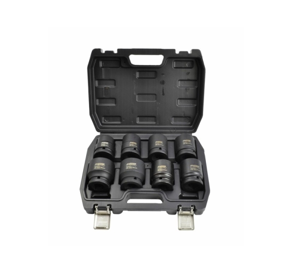 AWTOOLS ZESTAW NASADEK UDAROWYCH 3/4" 8cz./24-38mm KRÓTKIE BLACK LINE