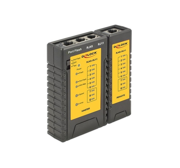DeLOCK 86407 network cable tester Twisted pair cable tester Black