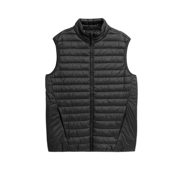 Men's down vest 4F deep black 4FSS23TDJAM082 20S