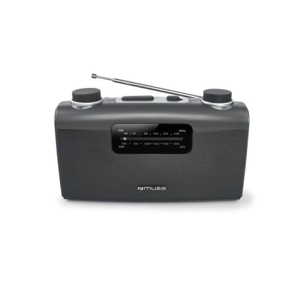 Muse M-058 R Portable Analog Black, Grey