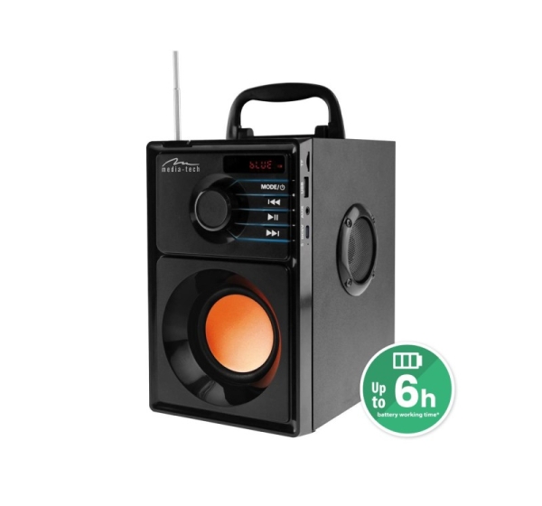 Media-Tech BOOMBOX BT 15 W Stereo portable speaker Black