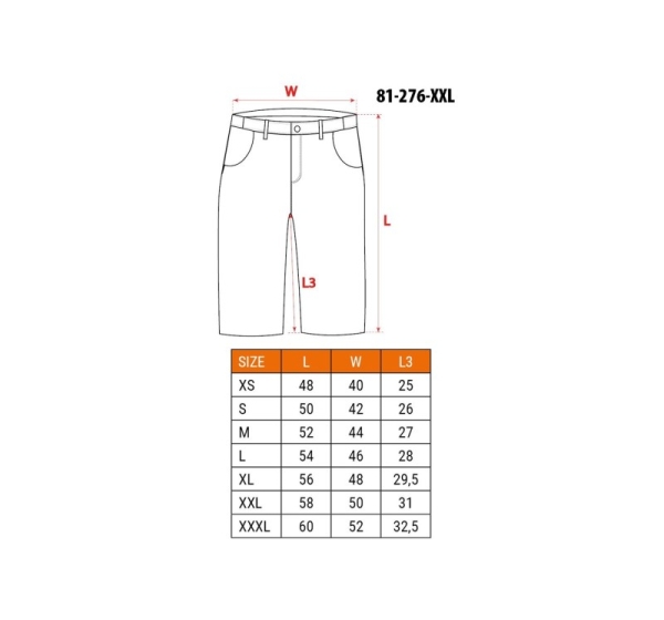 PREMIUM Shorts, 62% cotton, 35% polyester, 3% elastane, size XXL