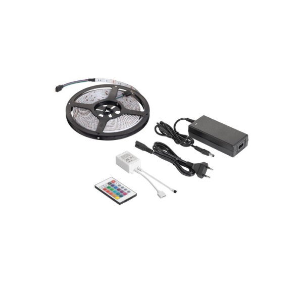 LED lighting kit (RGB LED string, color controller, power supply)