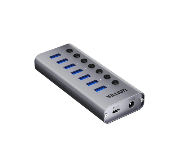 USB-A 3.0 5 Gbps hub with 7-in-1 switch Unitek H1314A01-EU