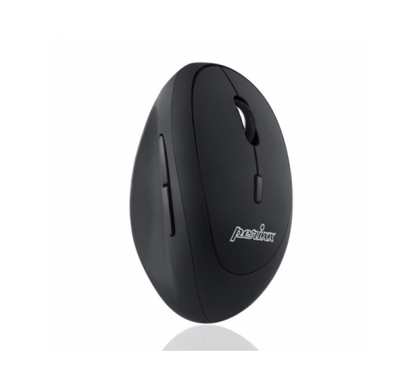 Perixx PERIMICE-719 Wireless Mouse Optical Vertical Vertical Clickless Black Silent