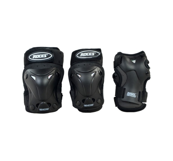 Roces Ventilated JR Inline Skate Pads black 3pack 301352 01 M