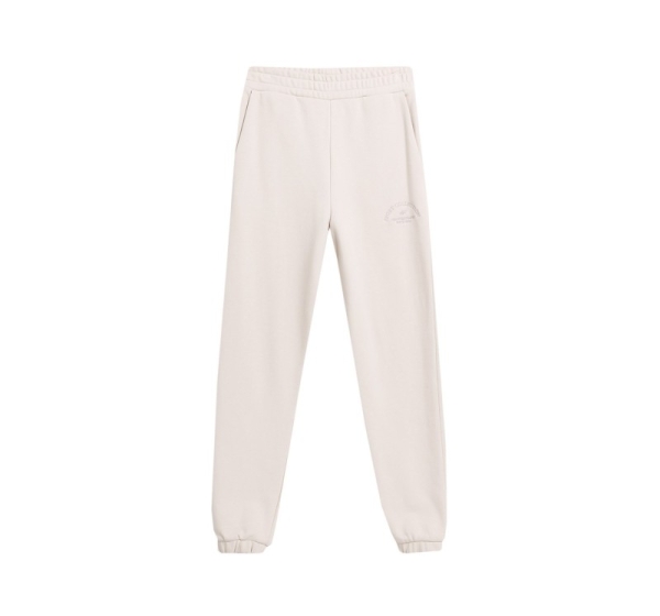 Women's trousers 4F CAS F472 beige 4FAW23TTROF472 83S M