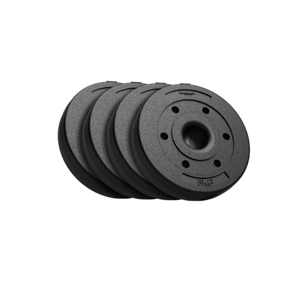 Bituminous Weight Set 4x5kg, 51mm Hole - for Olympic Barbells, REBEL ACTIVE