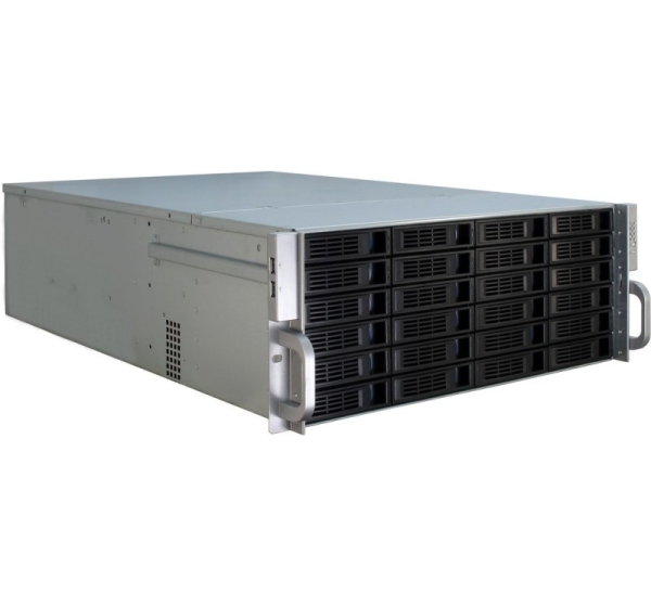 Inter-Tech 4U-4424 Rack Black, Silver