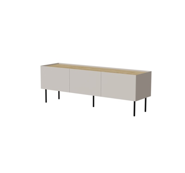 Cama FELLINI TV cabinet 150x40x52 cashmere + oiled oak top