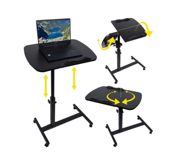 NN D2 adjustable bedside table on wheels